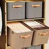 Thicken Fabric Clothes Organizer Storage Box for Sweaters Pants Jeans Drawer Wardrobe Multipurpose Foldable Home Storage Lockers 3