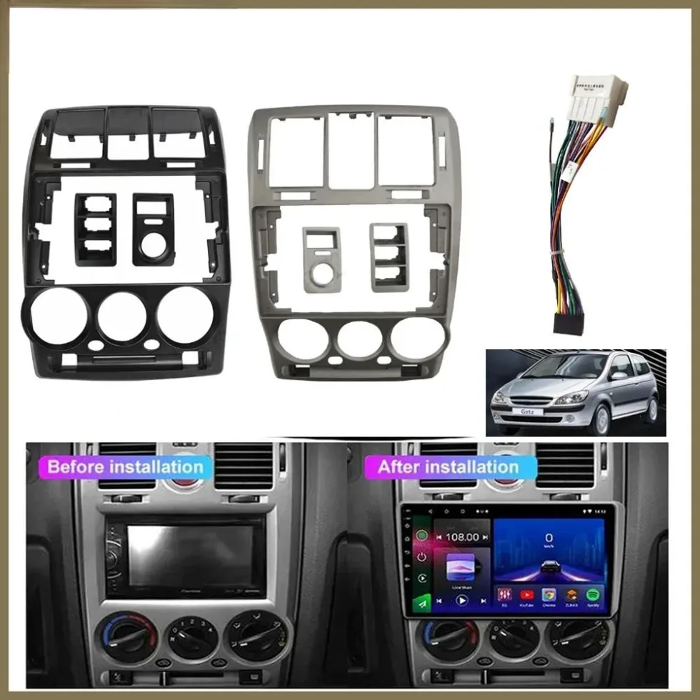 

Car Radio Fascias For Hyundai Getz 2002-2011 RHD LHD 9Inch Multimedia Frame Video Player Navigation DVD Dash Panel Trim Kit