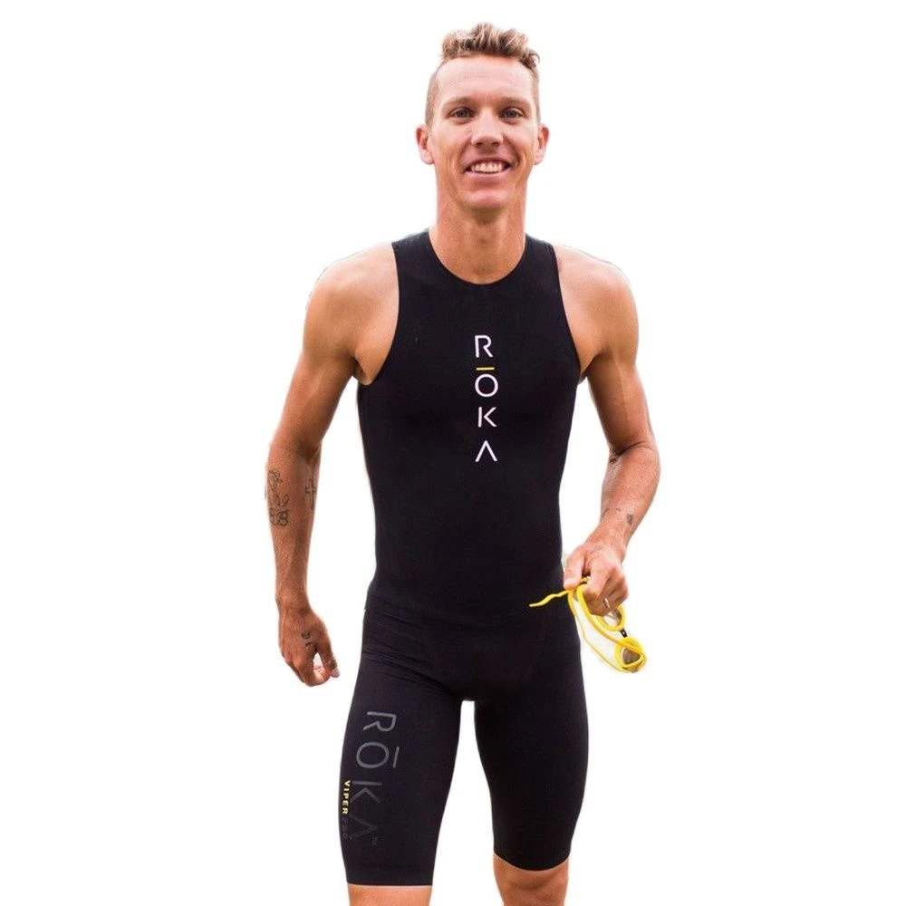 Men Swim Skin Suit Triathlon Running Sportswear Bodysuit Triathlon