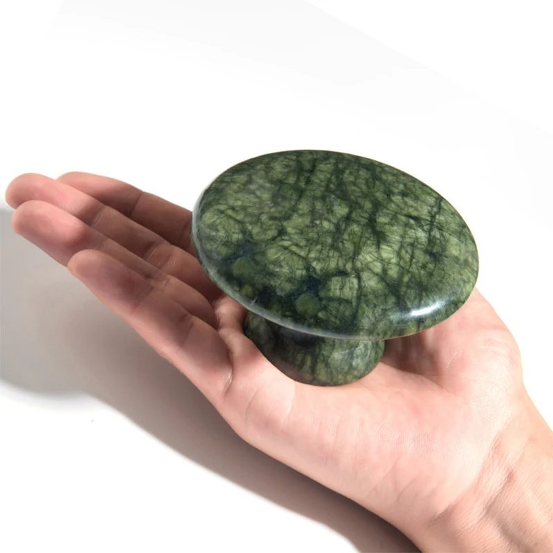 Natural Xiuyu Jade Large Mushroom Shaped Massager Jade Scraping Beauty Gouache Scraper Beauty Gua Sha Massage Tool 2