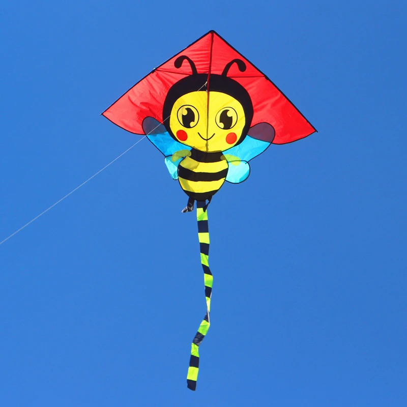 Bee kites for adults kites reel flying large kites string line ripstop nylon kites outdoor toy kite surfing flies tadpole kite