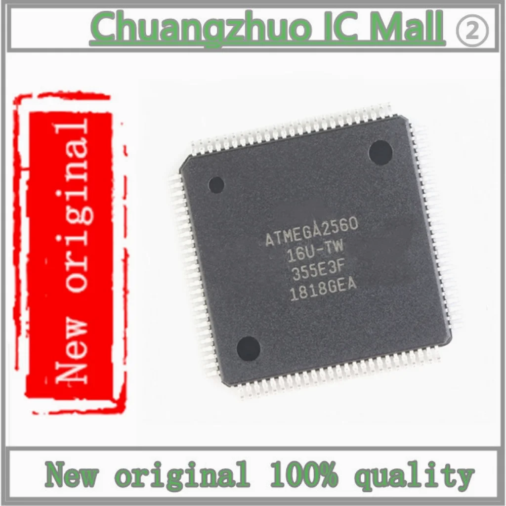 

1PCS/lot New original ATMEGA2560-16AU 4.5V~5.5V 86 16MHz AVR FLASH 256KB 8KB TQFP100 Microcontroller Units (MCUs/MPUs/SOCs) ROHS