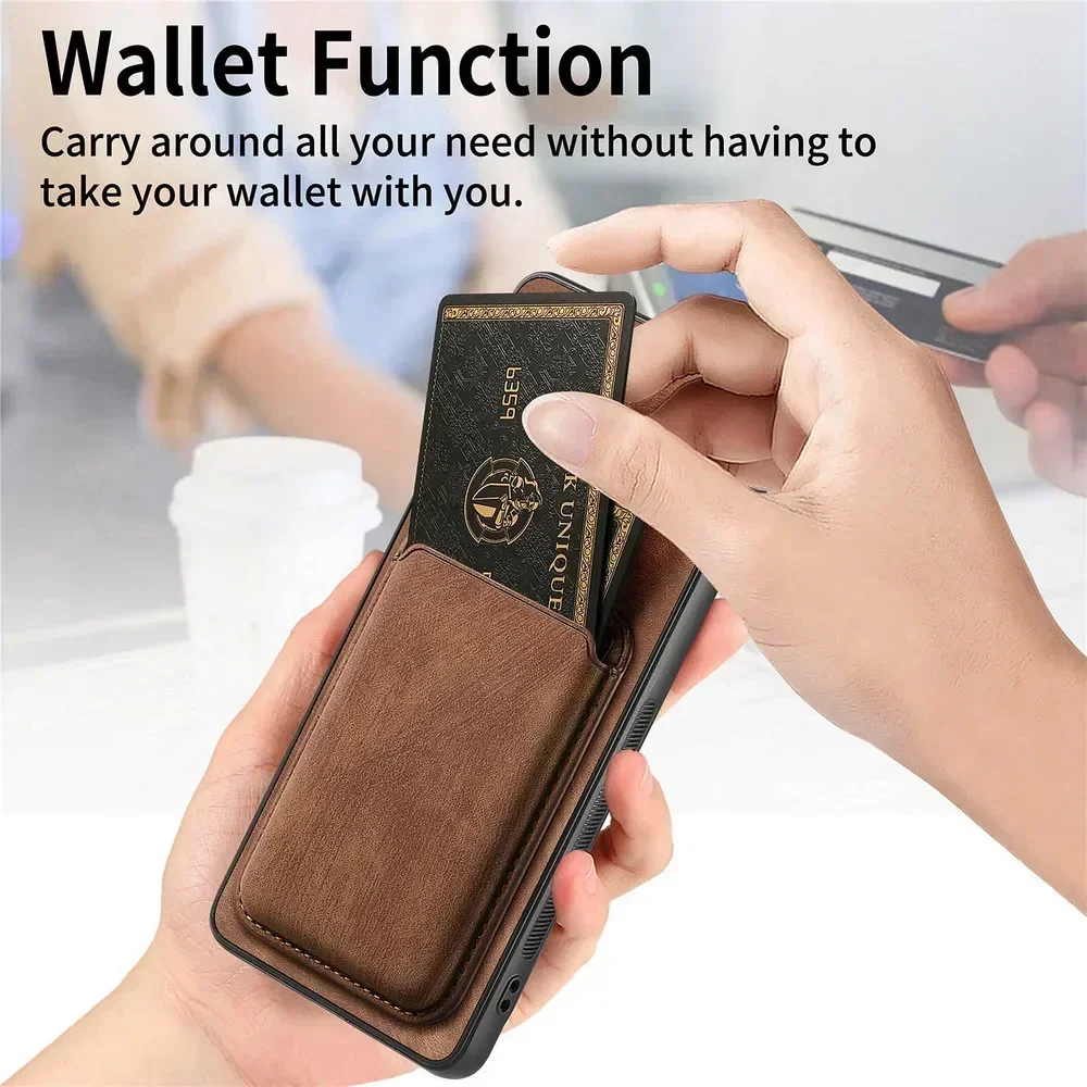 Premium 2-in-1 Detachable Leather Card Holder Case