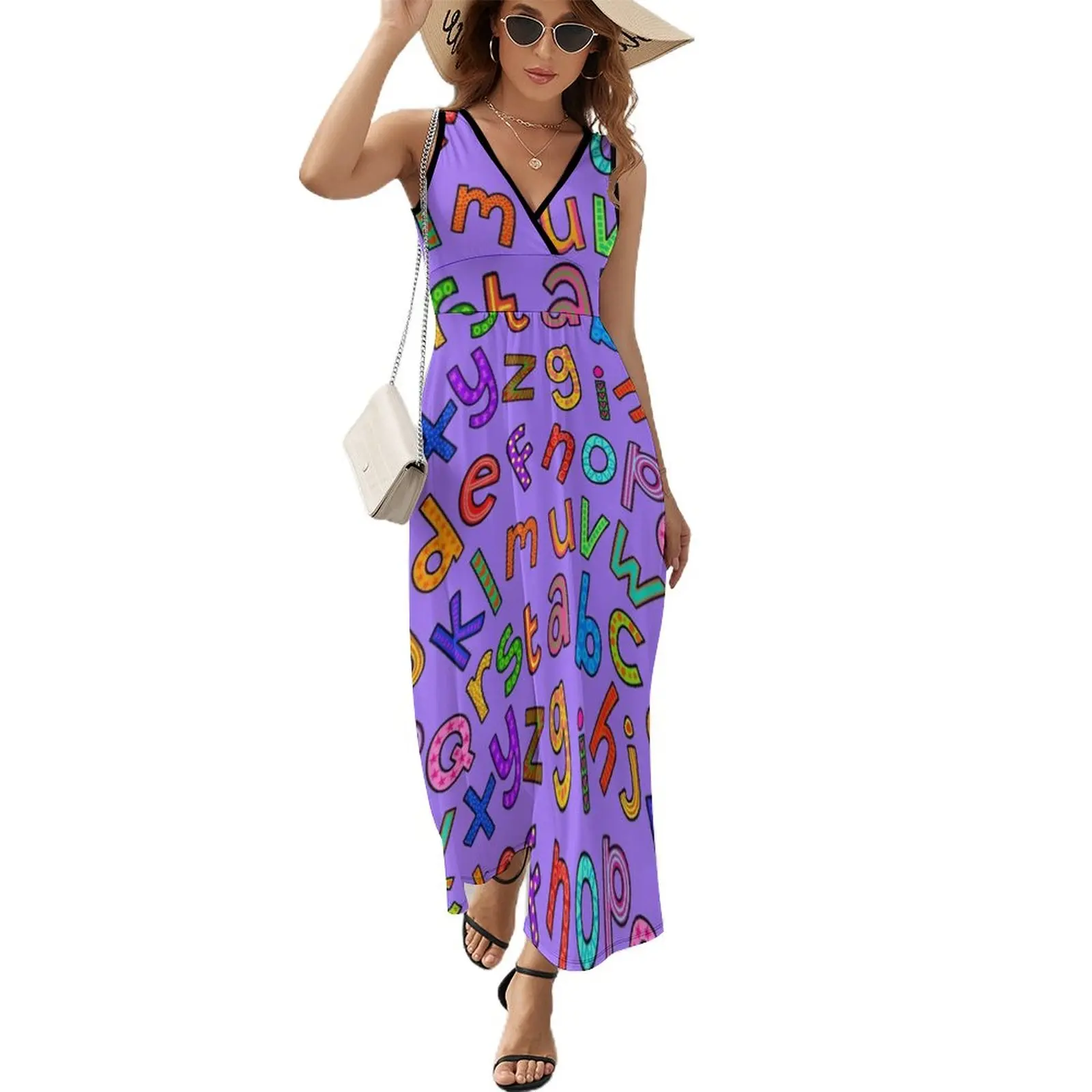 

Doodle Alphabet Letters Sleeveless Dress summer dresses women's summer dresses 2023