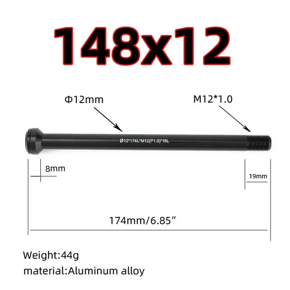 Bicycle Thru Axle 1pc Bike Bicycle Thru Axle Lever 100/142/148x12mm For Boost BMC Cube S-Works Aluminum Alloy Front Fork Bucket Shaft