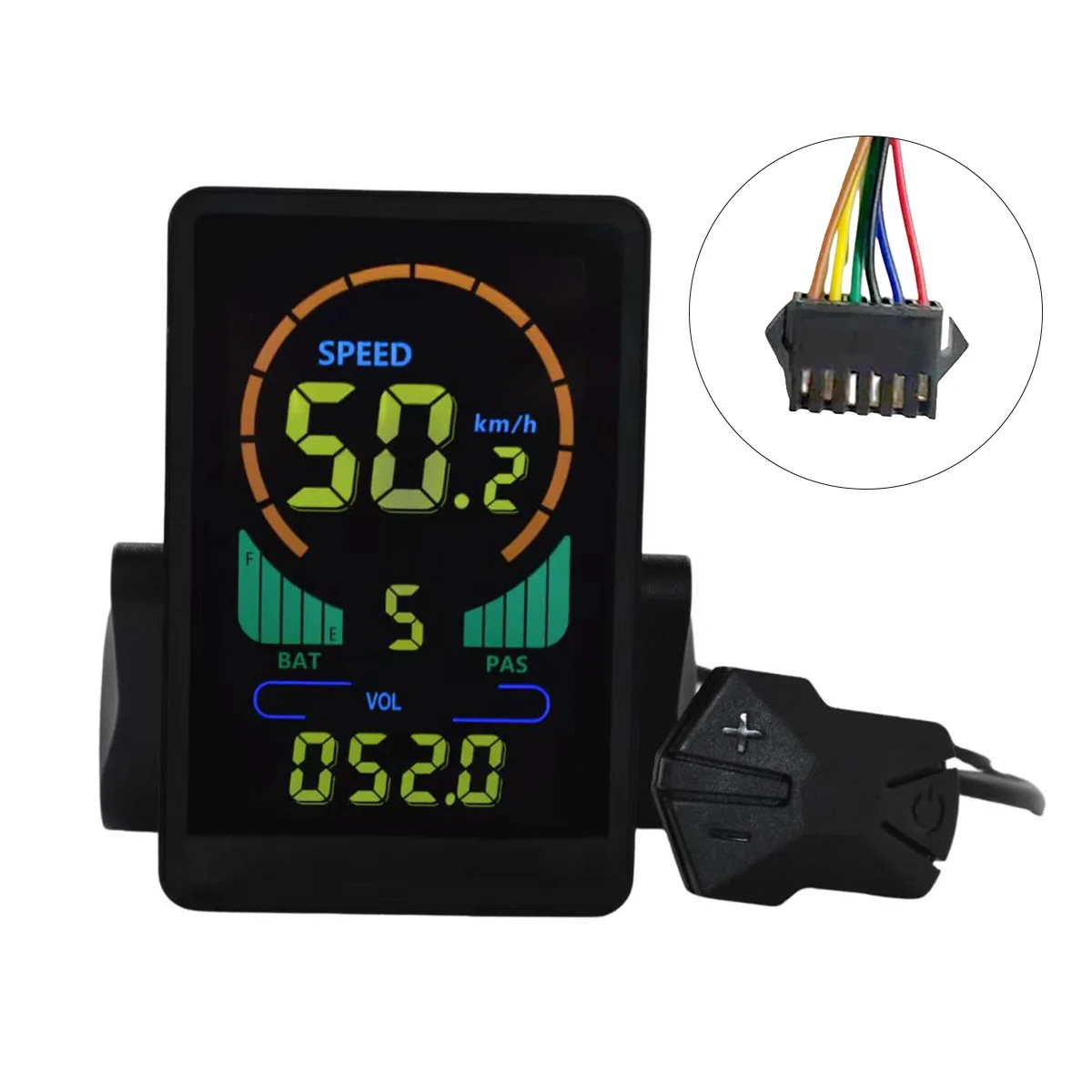 

M7C Electric Bike LCD Display Color Meter 24V-60V E Scooter LCD Panel with USB UART for Mountain Electric Bike(SM 6PIN)