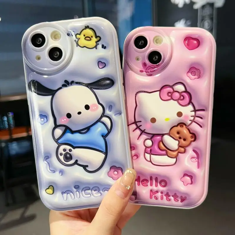 

Милый мультяшный Sanrioed My Melody Hello Kittys Kuromi милый Коричный мультяшный милый чехол для Iphone 13 Чехол для Iphone 14 Promax
