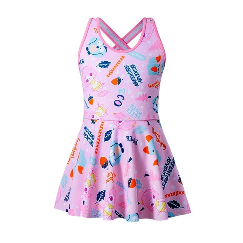 YUKE Cute Swimwear Girls Two Piece Swimsuit for Kids Baby Princess Skirt Dress Bikini Children Swimming Bathing Suit