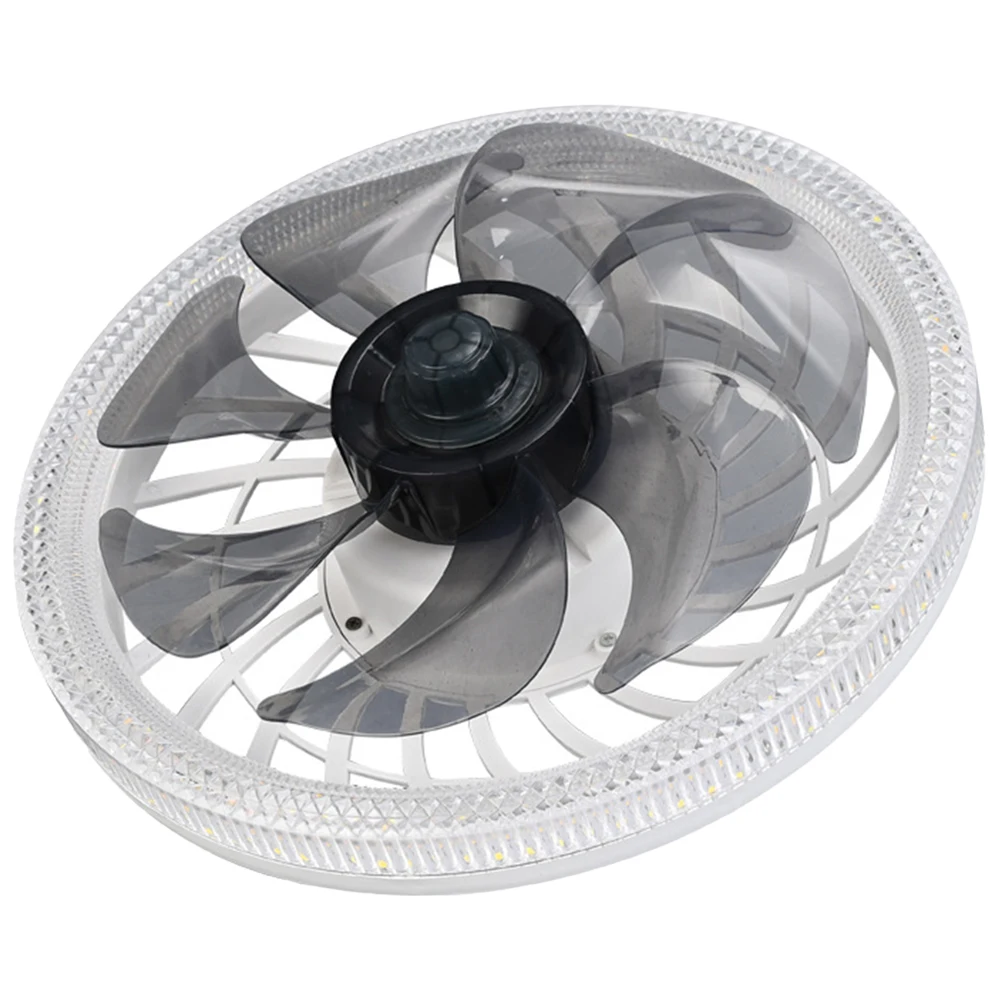 Silent Electric Fan with Light with Converter Extender Ceiling Fan Light 4 Speeds AC 85V-265V for Living Room Study Room Kitchen 6
