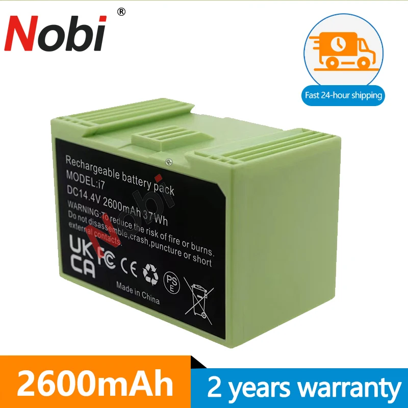 Batterie Li-ion 4Ah Pour IRobot Roomba I7/i3/i4/e5/e6 – 14,4V, 4000 MAh, Compatible