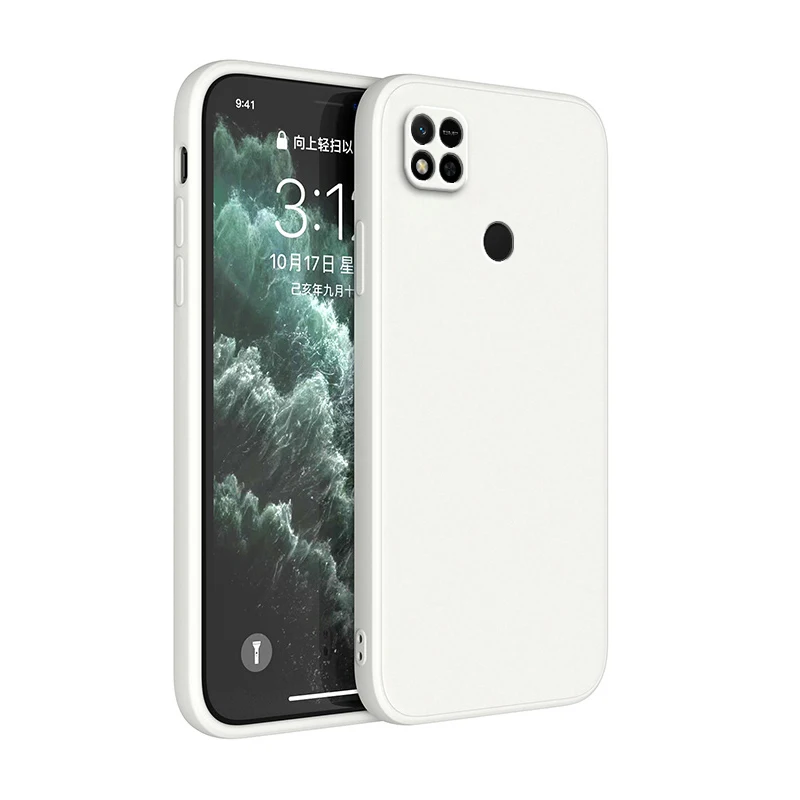 Premium Soft Liquid Silicone Mobile Phone Case with Camera Protection – Original Basic Cover