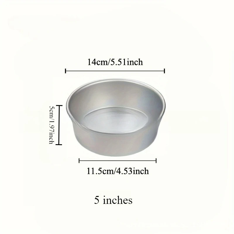 Aluminium ronde cakevorm met vlakke bodem - 13 cm
