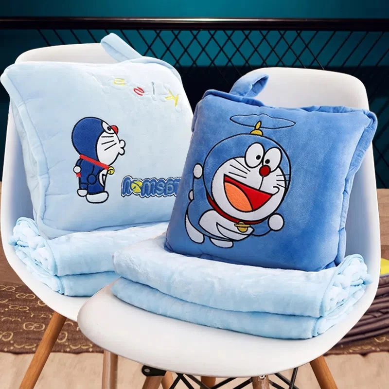 Threeinone Doraemon Pillow Blanket Nap Cushion Office Pillow Two