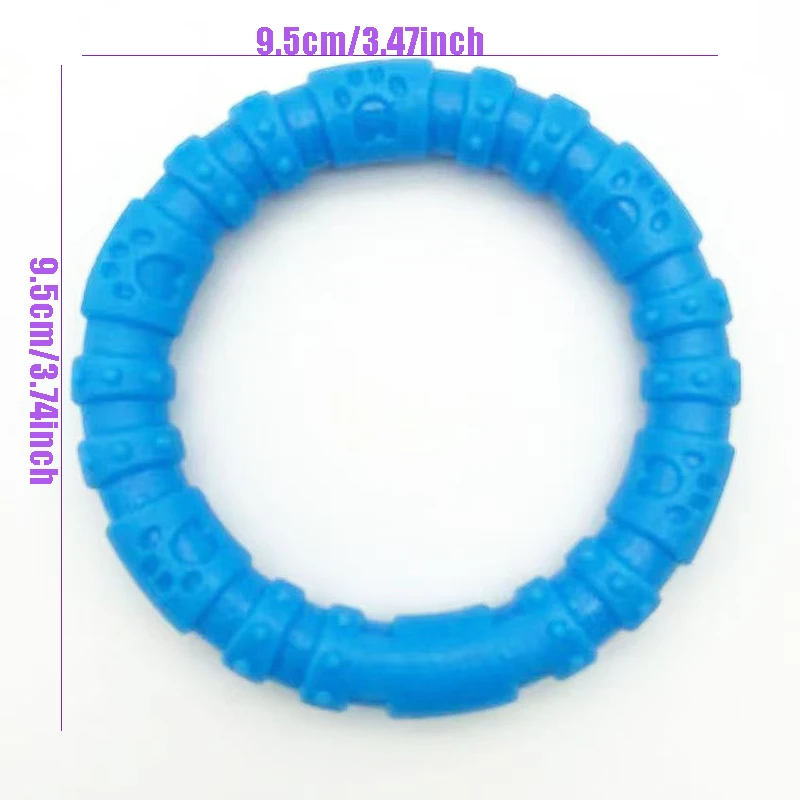 Interactive Bite-Resistant Pet Dog Toys: Boredom-Busting Rubber Bones & Rings