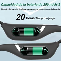 Auriculares Conducción Ósea Paramta — Oreja Abierta, BT 5.3, IPX7, Luz Nocturna, 20h 4