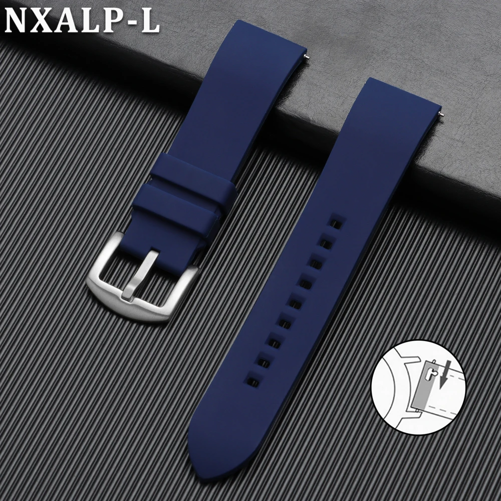 Enhanced Silicone Sport Watch Band - Men's Waterproof Strap, Various Sizes Available
