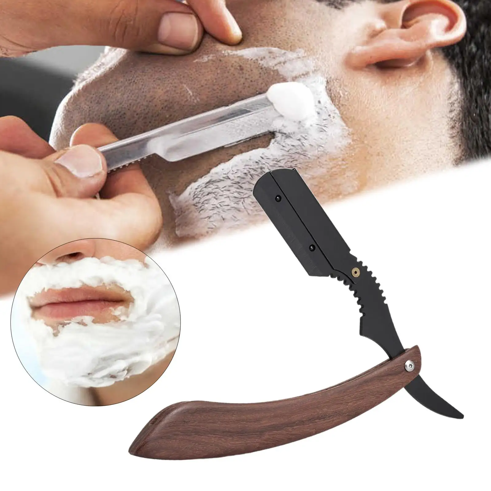 Straight Edge for Handle Rust Free Close Shaving Professional