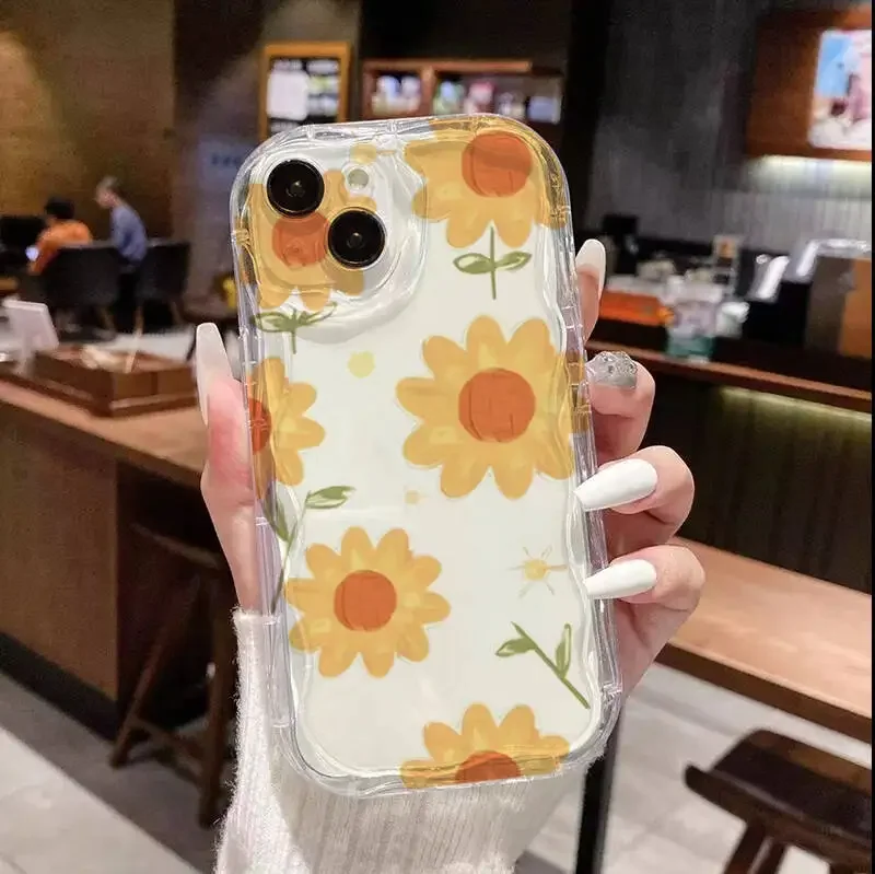 Bow Curly Protective Phone Case Cover