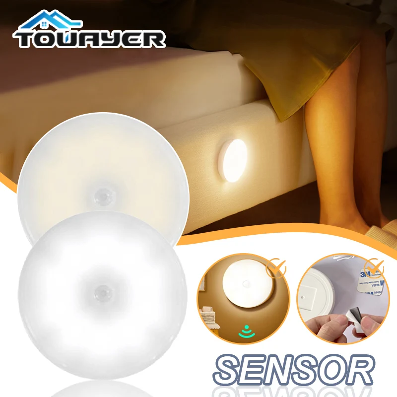Motion Sensor LED Night Light USB Rechargeable Dimmable Wireless Closet Light For Bedroom Kitchen Cabinet night light,motion sensor night light,led night light,motion sensor led light,led cabinet lights,motion sensor light,motion sensor lamp,led motion sensor light,led night lamp