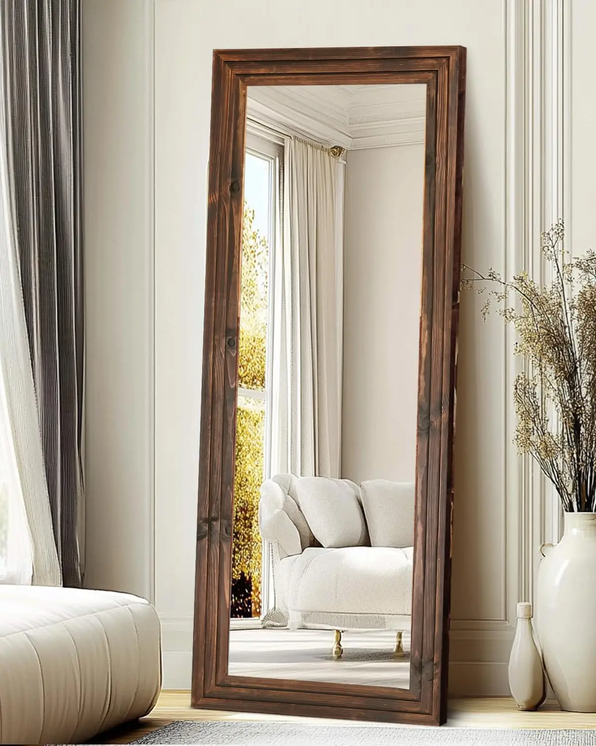 65x22 Wood Frame Full Mirror 5