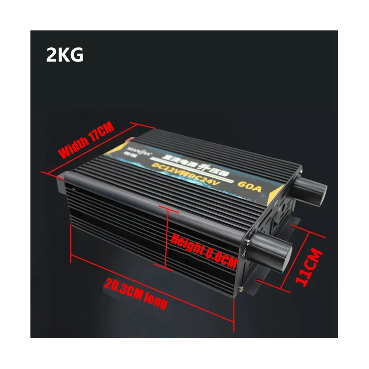 12V to 24V DC 60 Power Booster Step-Up DC Converter 12 Volt to 24 Volt Transformer for Car Video Refrigerator