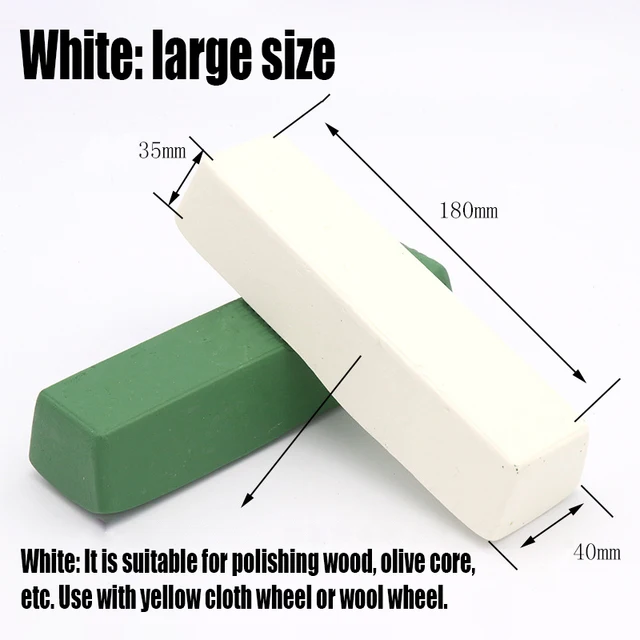 1PCS White/Green Stainless Steel Metal Polishing Wax Wood/Nuclear Carving  Solid Wax Polishing Paste Polishing Compound 2 Sizes - AliExpress