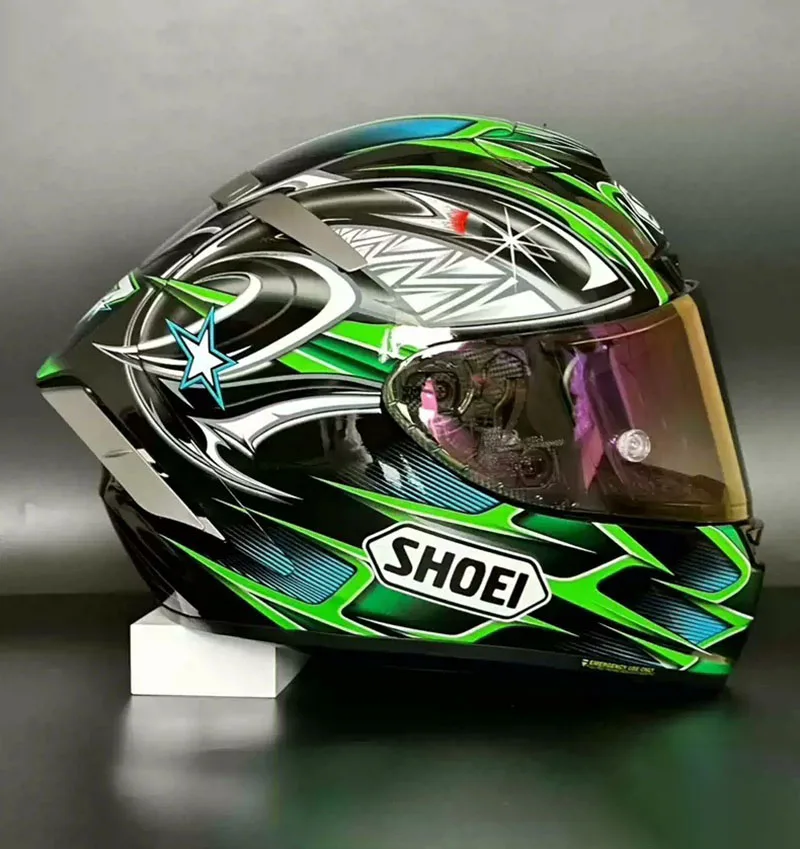 Shoei X-14 Ǯ ���̽� ������� ��� YANAGAWA5 �׸� �÷� ���̵� ����ũ�ν� ���̽� �������ũ ��� Casco De Motocicleta
