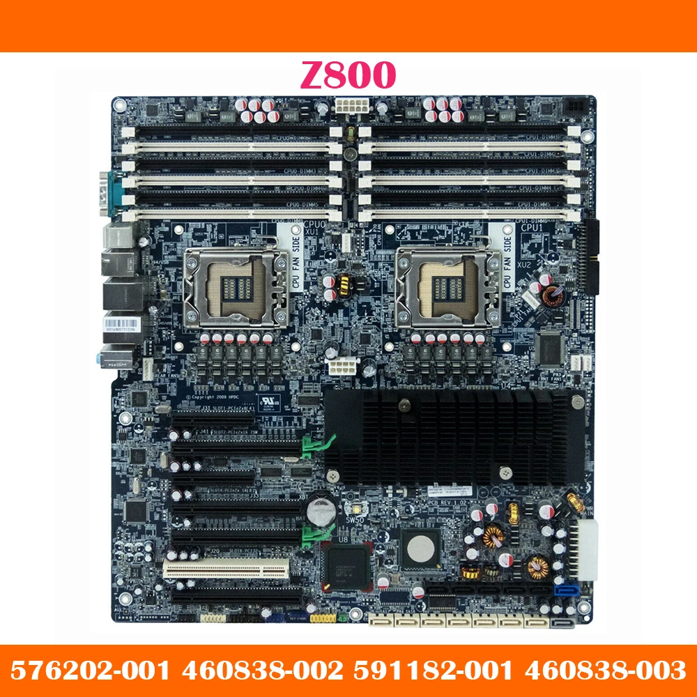 Scheda Madre Per Workstation Hp Z800 576202-001 460838-002 591182-001 460838-003 X58 Lga1366 Sostegno Xeon 56Xx Funziona Perfettamente