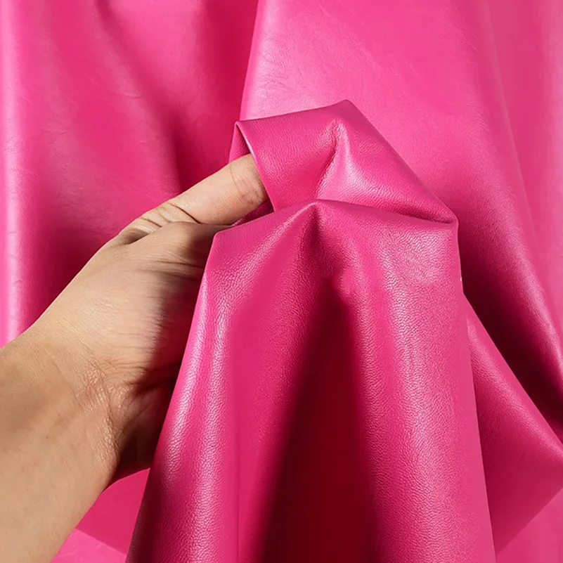 Matte PU Soft Leather Fabric for Sewing Motorcycle Jackets by Half Meter