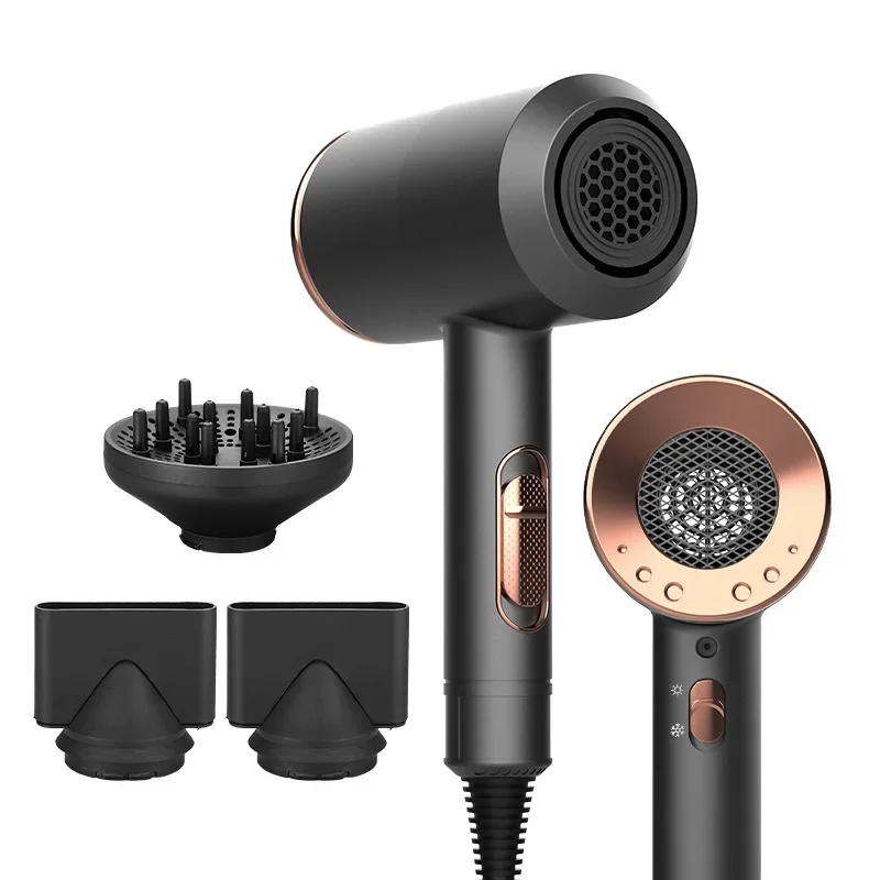 2000W Professional Hair Dryers Salon Strong Powerful Hot And Cold Wind Negative Ion Hammer Blower With Diffuser Nozzles Fast Dry 5