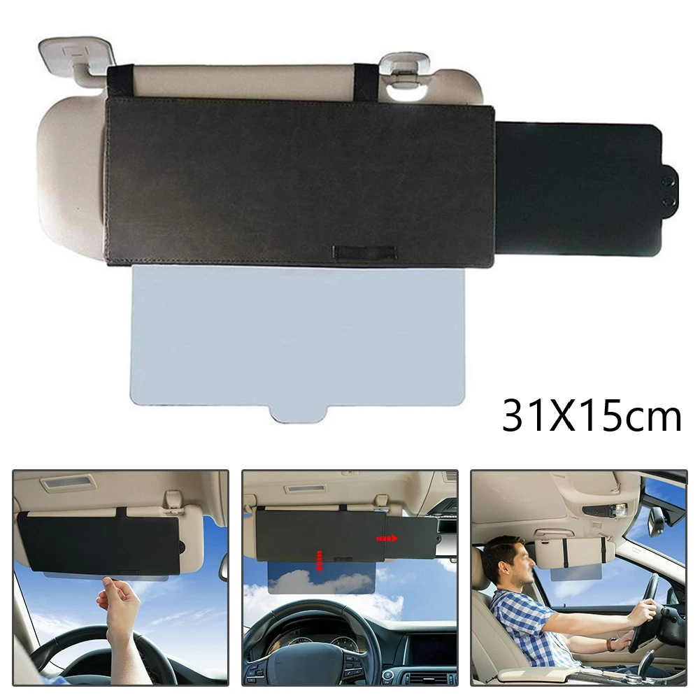 For Driver Passenger Sun Visor Extender See Through Shade Shield Side