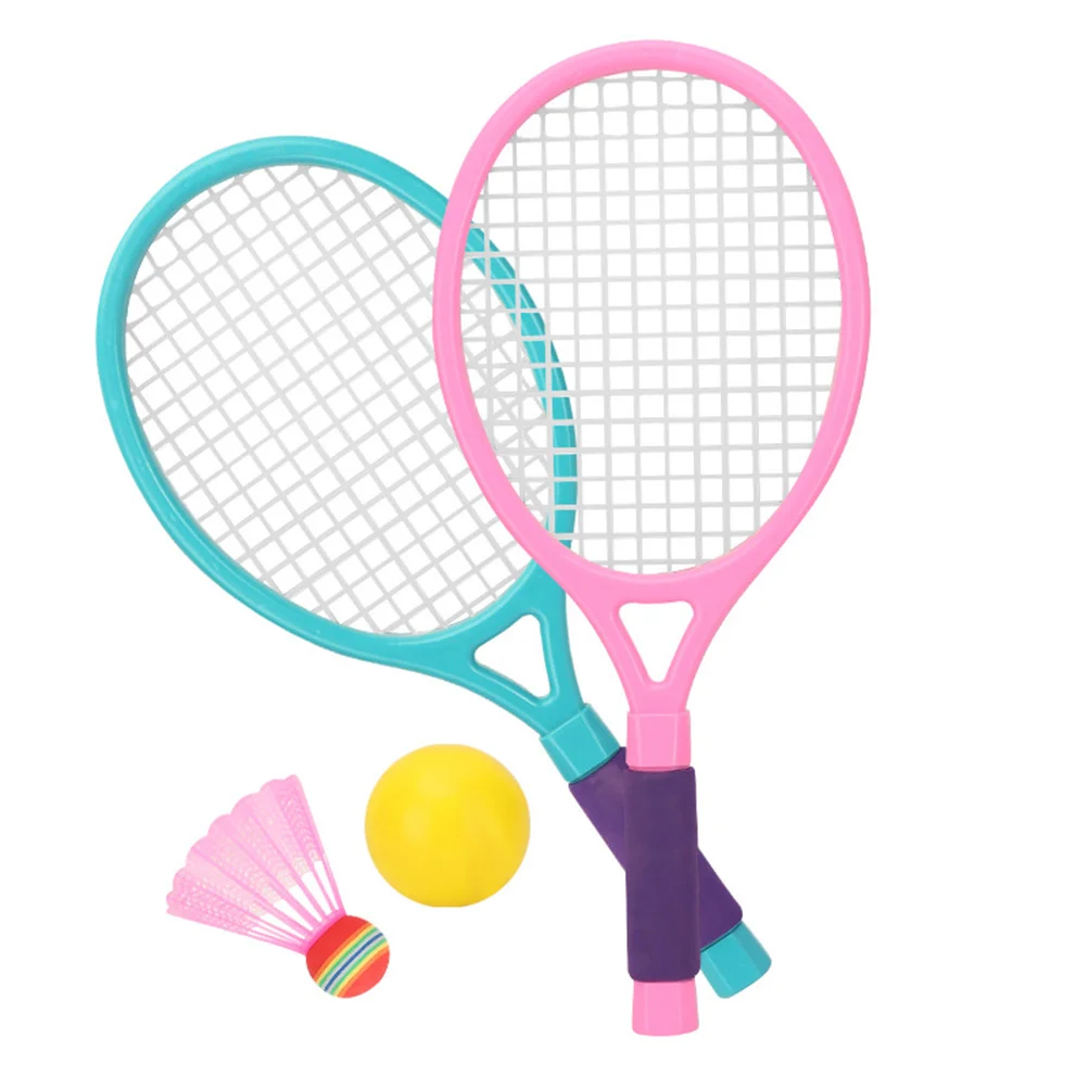 

Badminton Racket with Balls Mesh Portable Sports for Children Parent-child Toys Plastic Tennis Bracket Kids Athletic Playthings