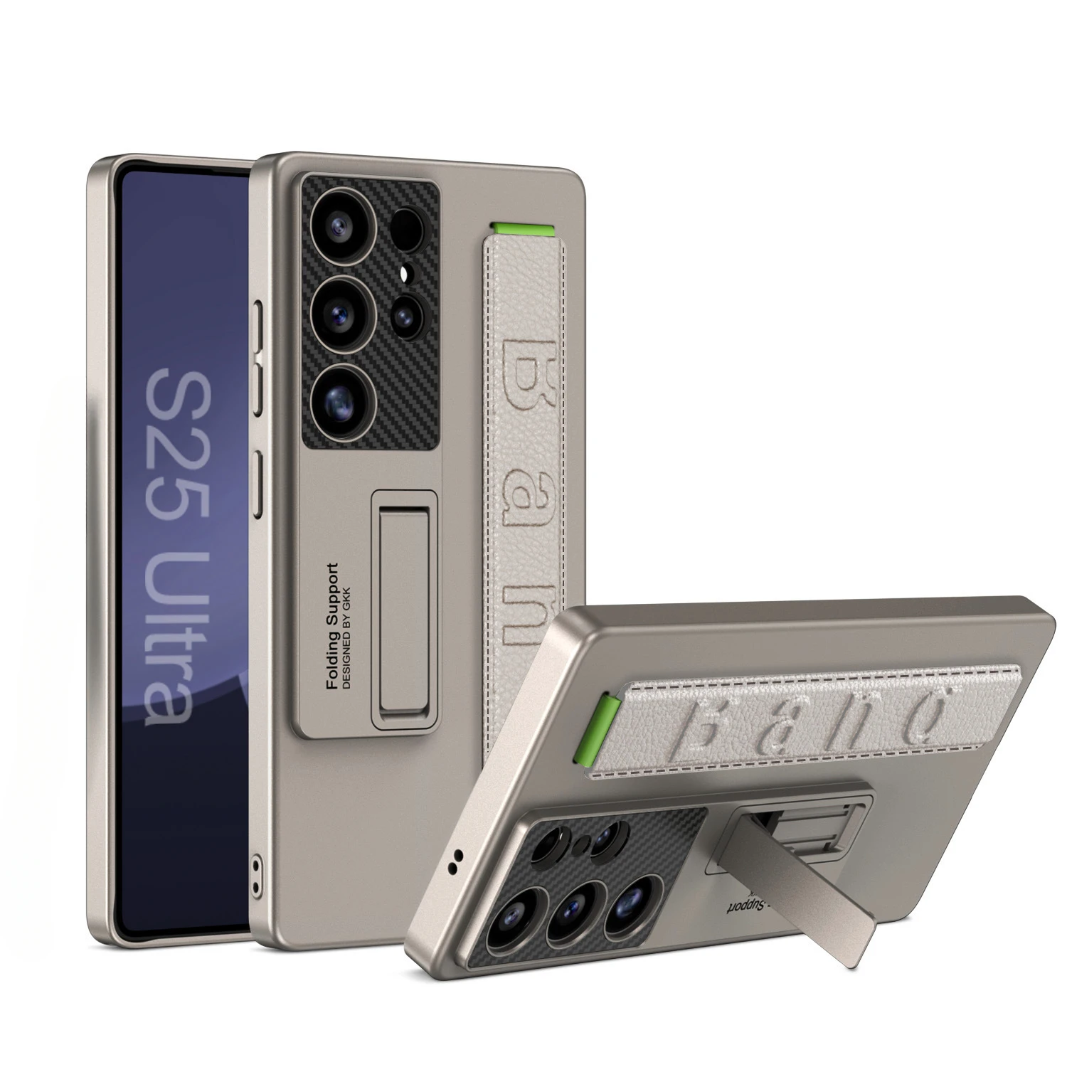 Ultra-Thin Skin-Friendly Shockproof Phone Case with Bracket and Wrist Strap