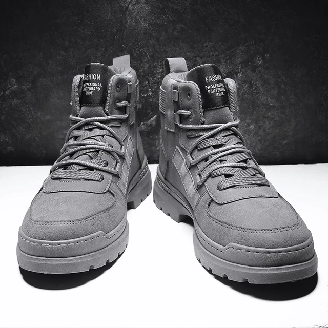 Deportivos zapatos de invierno para hombre grises - Imagen 3