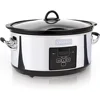 7 Quart Programmable Slow Cooker with Digital Timer, Food Warmer, Polished Platinum, Perfect  Everyday Meals and Entertaining 1