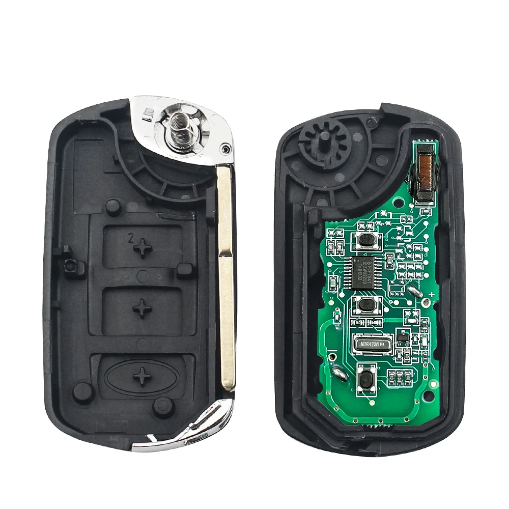 Car Remote Key HU101 Blade 433Mhz ID46 Chip Auto Smart Flip Blank Key for Land Rover LR3 Range Rover Sport Discovery