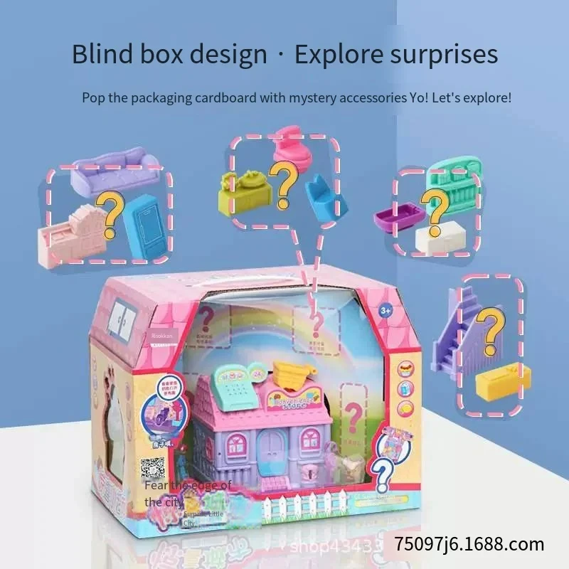 Parent-Child Toy Girl Surprise Every Family Treasure Box Princess Doll House Children Birthday Holiday Gift Scene Role Play 6