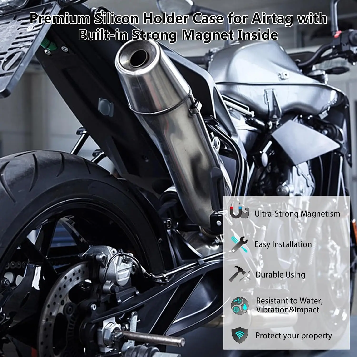 Magnetic Holder Case with Hidden Silicone Protective Cover for Secure Metal Surface Mounting