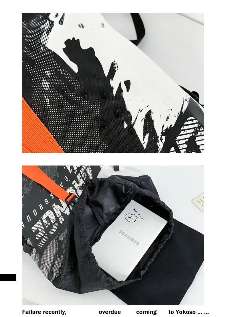 Koreanischer Stil, trendiger Outdoor-Reise-Casual-Sport-Doppelrucksack für Männer mit High-End-Gefühl – Detail 7