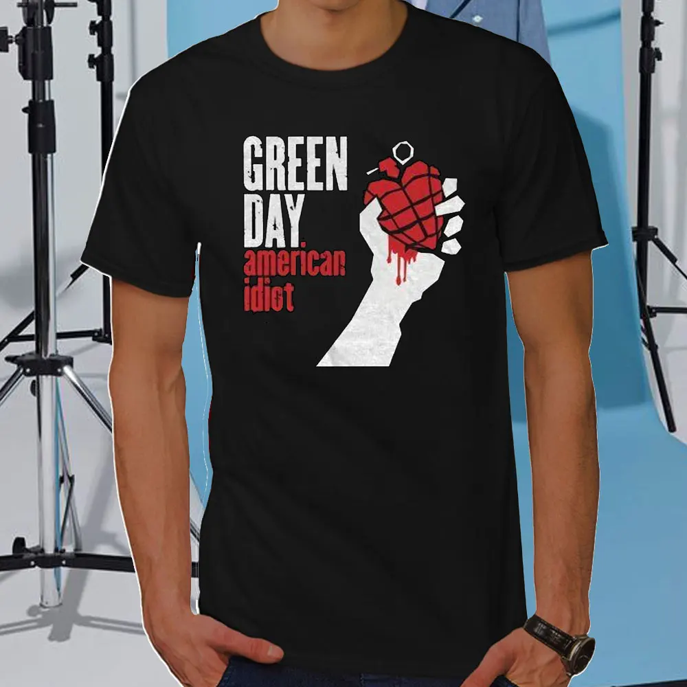 Футболка Мужская/Женская хлопковая свободного покроя с принтом «Американский идиот альбум»