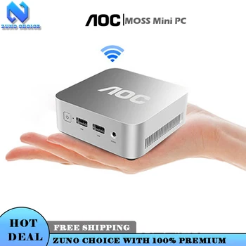 2026 AOC All-in-one Mini PC MOSS M3Plus Commercial & Home Desktop Computer AMD Ryzen 5 3500U 8GB 256GB Wall-Mountable Wi-Fi 1