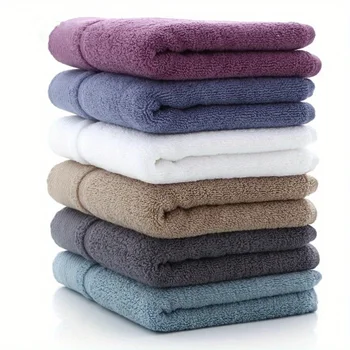 Solid Color Cotton Super Absorbent Hand Towel Face Hand Towel Thicken Soft Bathroom Hand Towels Home Hotel Supplies 34x75cm 1