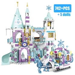 Princess Luxury Ice Castle Playground Building Blocks Set (Without Box)
