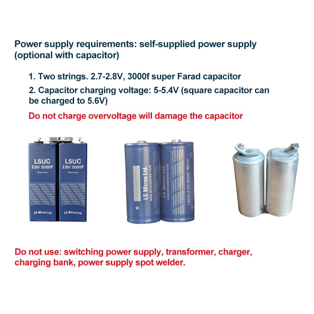 Small Handheld Portable DIY 18650 Battery Spot Welding Machine PCB Control Board Type-C 5V Farad Capacitors Spot Welder Kit