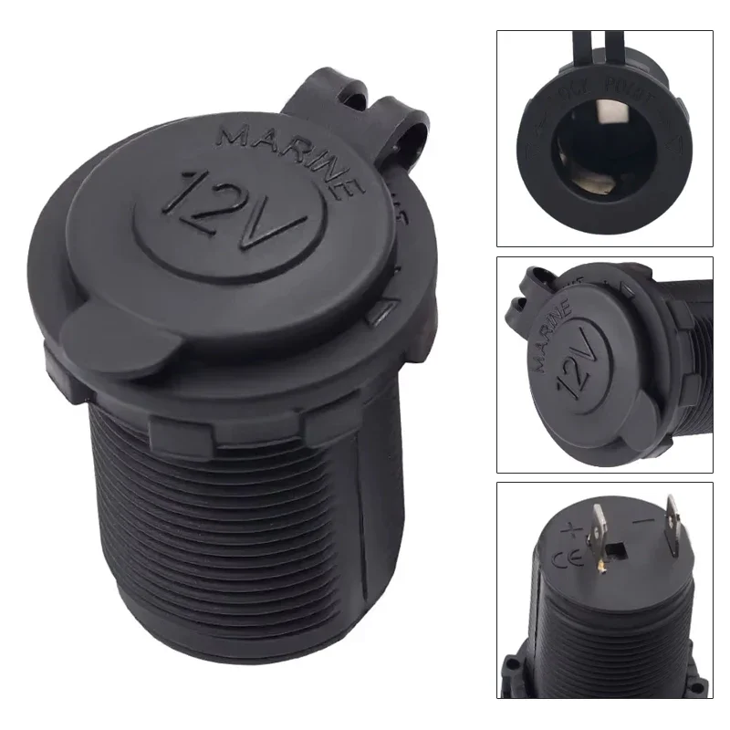 Car Cigarette Lighter Socket 12V Waterproof Plug Power Outlet Adapter for Marine Boat Motorcycle Truck RV ATV Receptacle