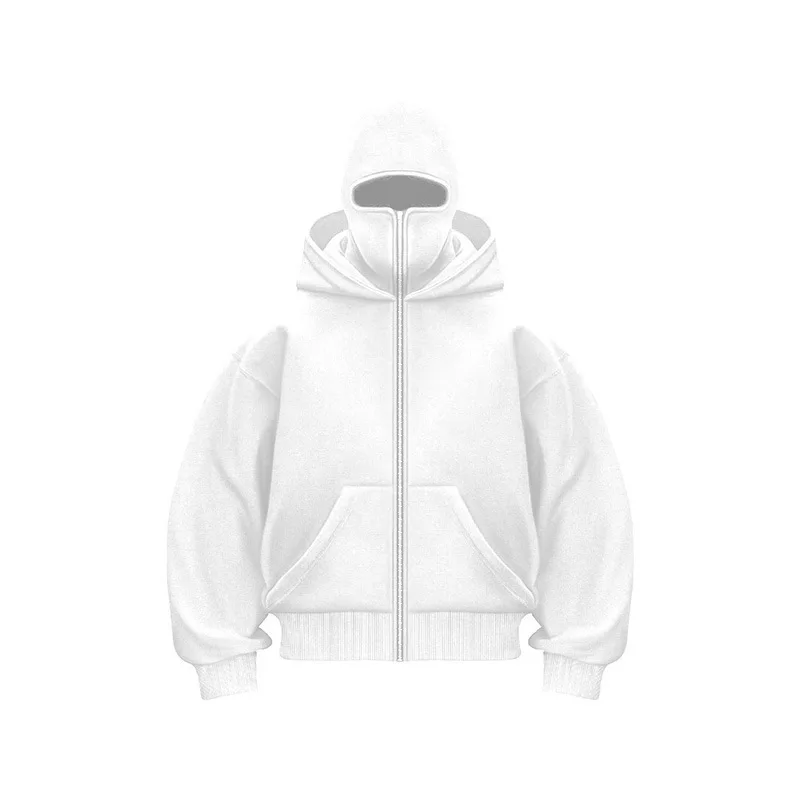 Unisex Zip Up Long Sleeve Hooded Sweatshirt Sportwear