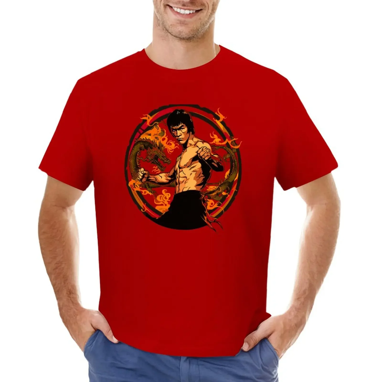 

The Little Dragon T-shirt vintage clothes Short sleeve tee summer clothes mens big and tall t shirts