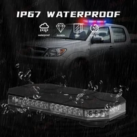 42 LED Car Roof Top Strobe Lights Emergency Warning Safety Beacon Magnetic Mount For Truck Ambulance Snow Plow police lights bli - Image 2