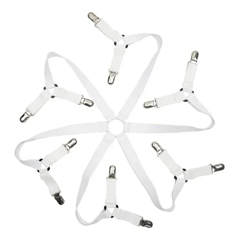 12 Clips Elastic Bed Sheet Clips, Sheet Fasteners for Slip-Resistant Bedding, Sofa Covers and Blankets, Household Tools 2