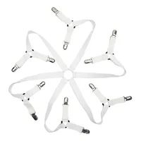 12 Clips Elastic Bed Sheet Clips, Sheet Fasteners for Slip-Resistant Bedding, Sofa Covers and Blankets, Household Tools 2